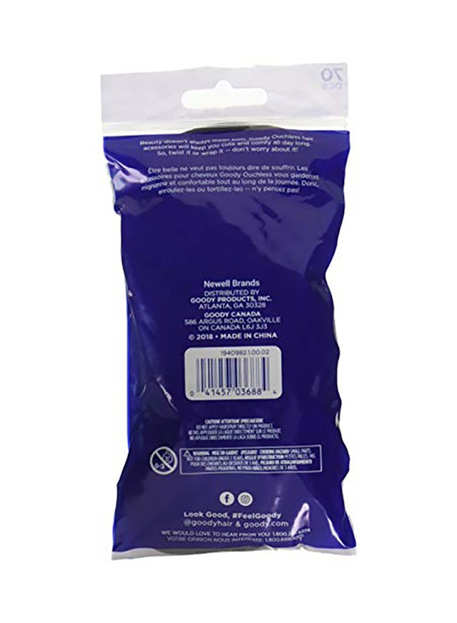 قودي  مجموعة ربطات شعر مطاطية مكونة من 70 قطعة أسود - Image 2