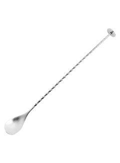 Generic Spiral Pattern Cocktail Shaker Spoon Silver 12inch  - Image 1