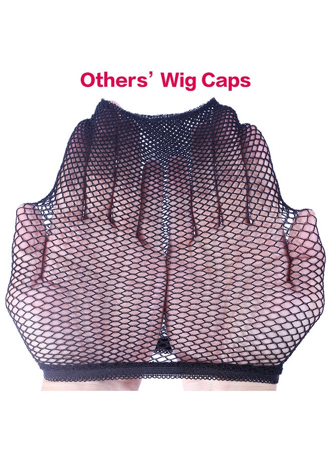 Dreamlover Pack Of 3 Close End Fishnet Wig Caps Black 2X1.02X0.98inch  - Image 3