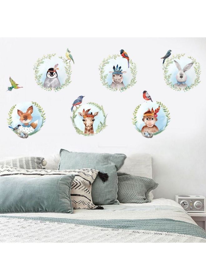 Zoo Animal Photo Frame Wall Sticker Multicolour 90 x 60cm  - Image 2