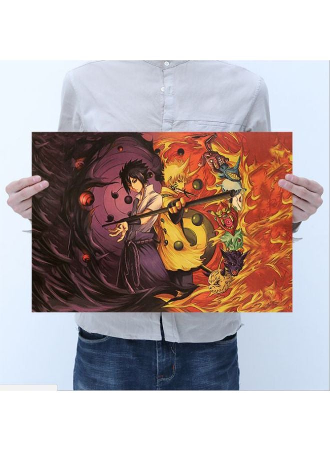 ملصق جداري بتصميم شخصية الأنمي ناروتو متعدد الألوان 50 x 35سم - Image 2