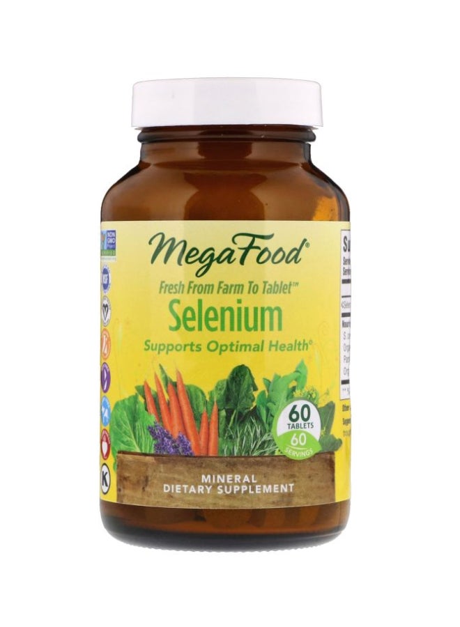 MegaFood Selenium Mineral Dietary Supplement 60 Tablets