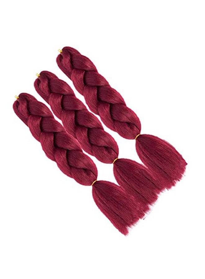 3-Piece Braided Hair Extensions Red - v1579615466/N33897540A_1