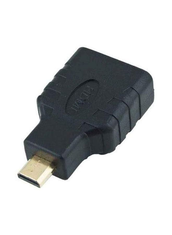 HDMI Female To Micro HDMI Male Adapter Black  - Image 1