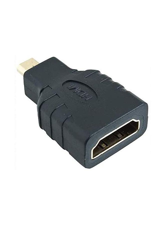 HDMI Female To Micro HDMI Male Adapter Black  - Image 2