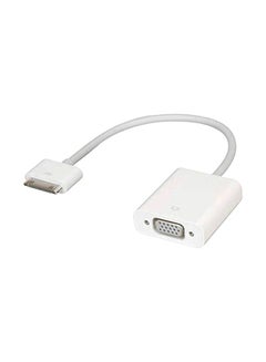 30Pin Dock Connector To VGA Cable Adapter For Apple iPad 1/2/3 And Apple iPhone 4/4S White