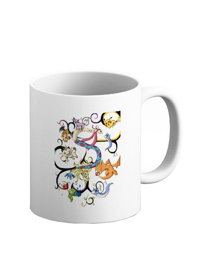 ITALCO Pokemon Premium Printed Ceramic Coffee Mug White 