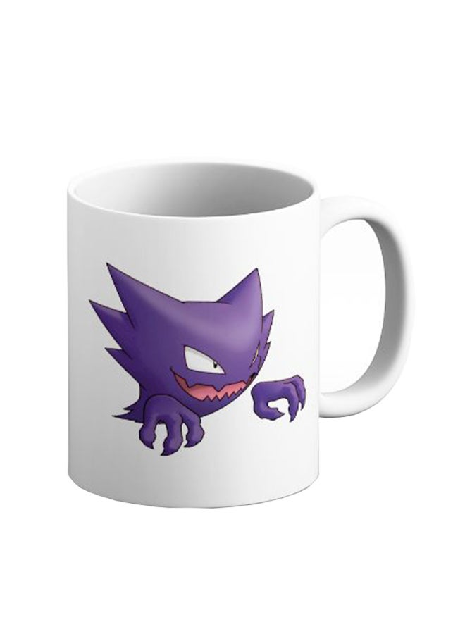 ITALCO Haunter Printed Ceramic Coffee Mug White/Purple