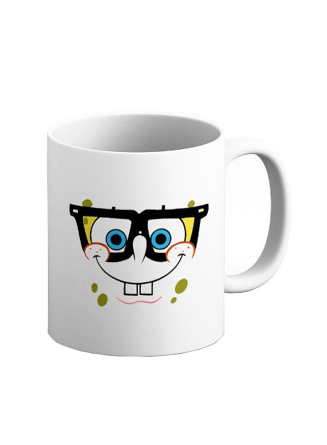 إيتالكو مج قهوة من السيراميك بطبعة سبونج بوب أبيض/ أسود