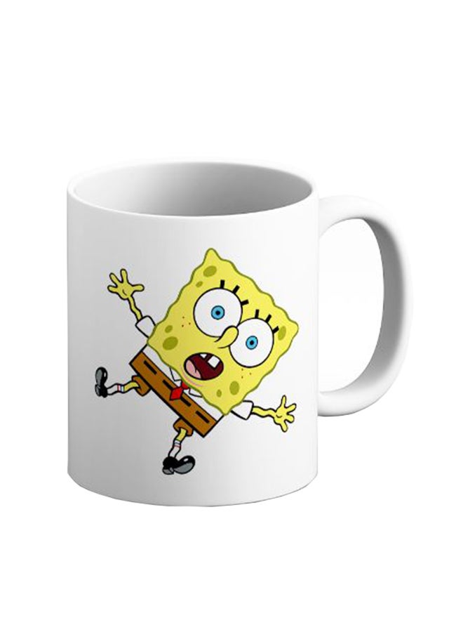 ITALCO Sponge Bob Printed Ceramic Coffee Mug White/Yellow