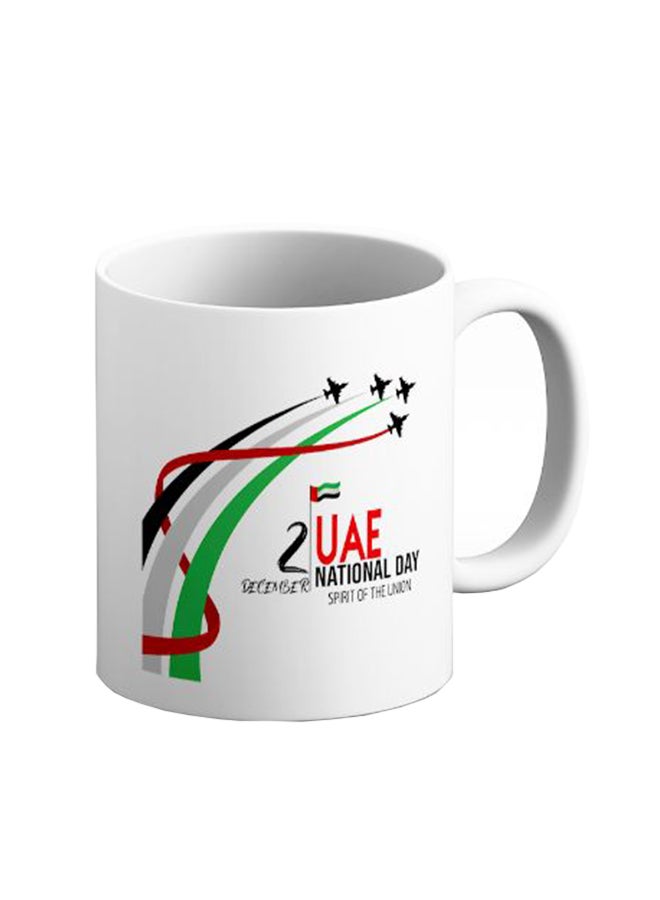 إيتالكو مج قهوة مصنوع من السيراميك بطبعة تحمل عبارة UAE National Day Celebration أبيض