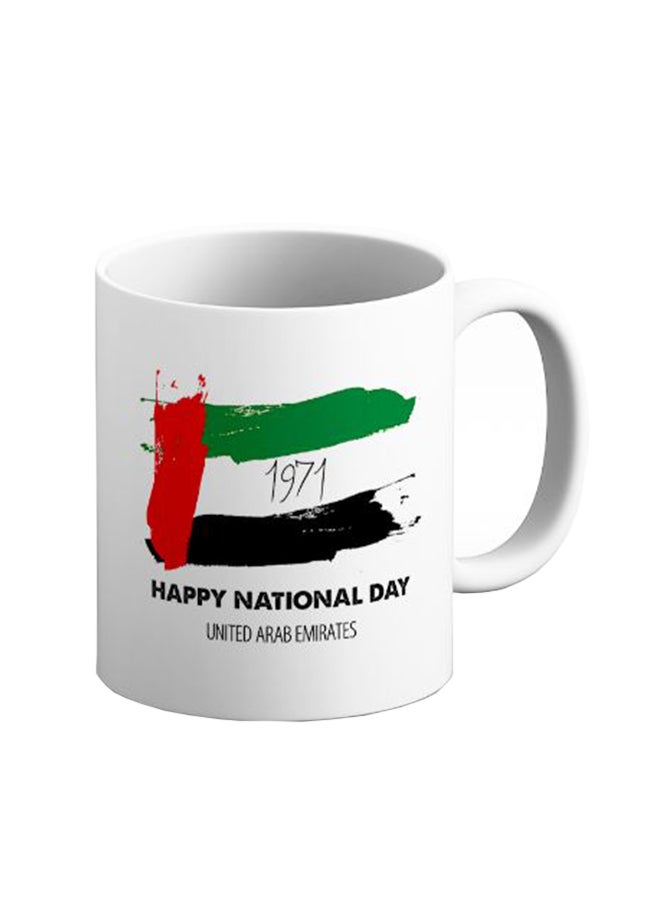 ITALCO UAE National Day Celebration Printed Ceramic Coffee Mug White 
