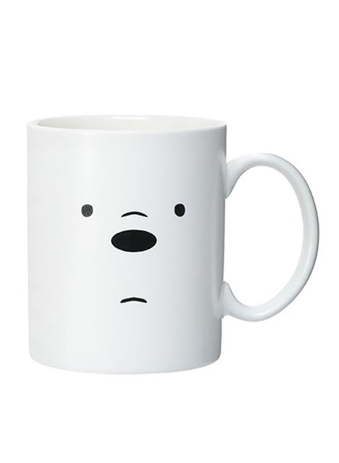 Miniso Ice Bear Printed Ceramic Coffee Mug White/Black Best