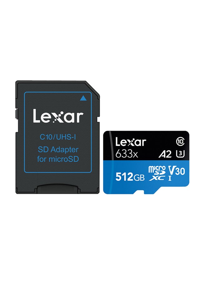 Lexar Micro SDXC Class10 Memory Card With Adapter Blue/Black  - Image 1