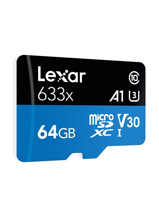 Lexar Micro SDXC Class10 Memory Card With Adapter Blue/Black  - Image 3