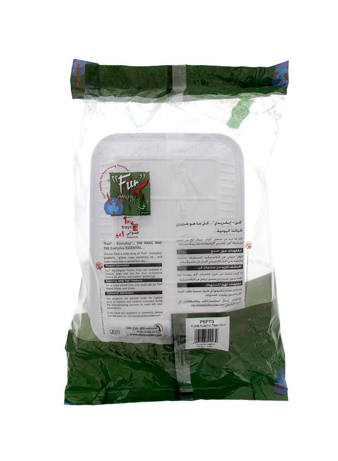Fun Disposable Plastic Tray Set White 1kg  - Image 2