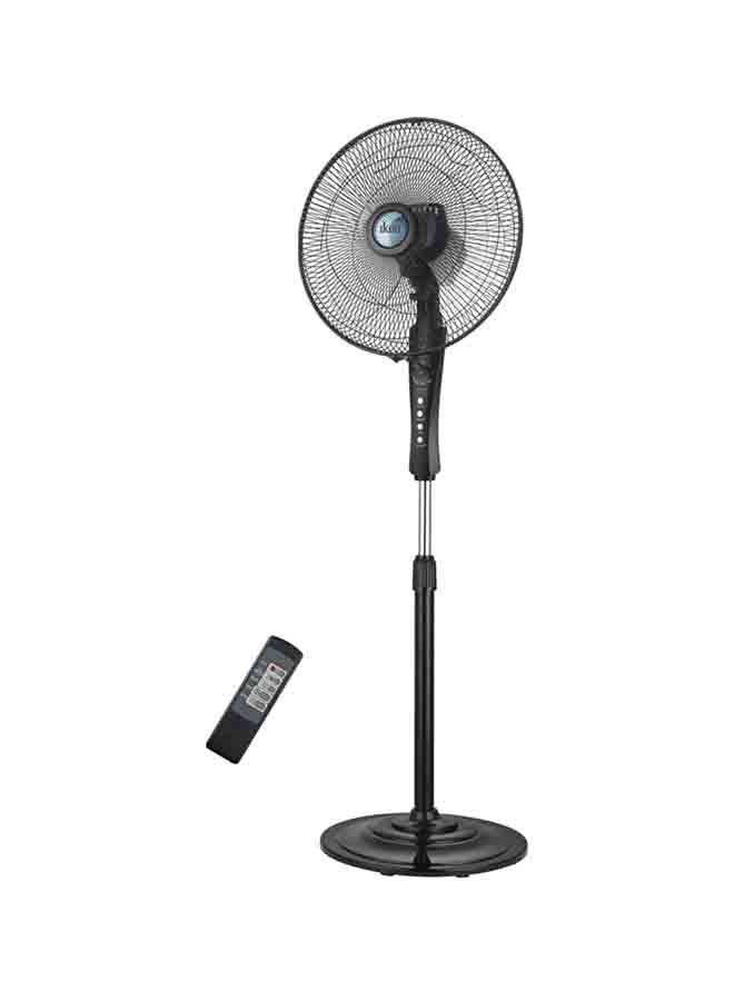 ikon - 16 Inch Pedestal Fan With Remote 60.0 W IK1607ER Black - Image 1