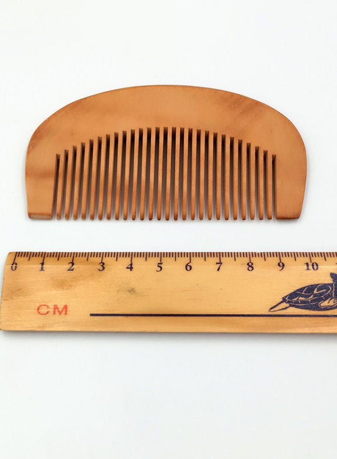 Anti-Static Wooden  Hair Comb Brown 10x5cm - Image 2