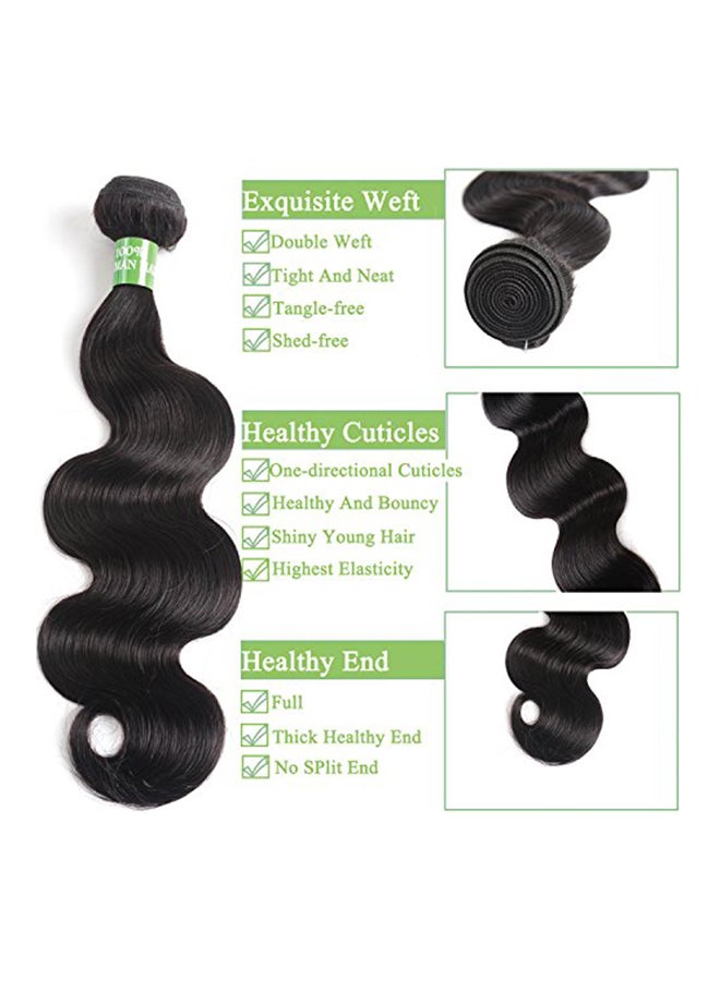 3-Piece Soft Wavy Hair Extension With Closure Black - v1579671378/N33896649A_3