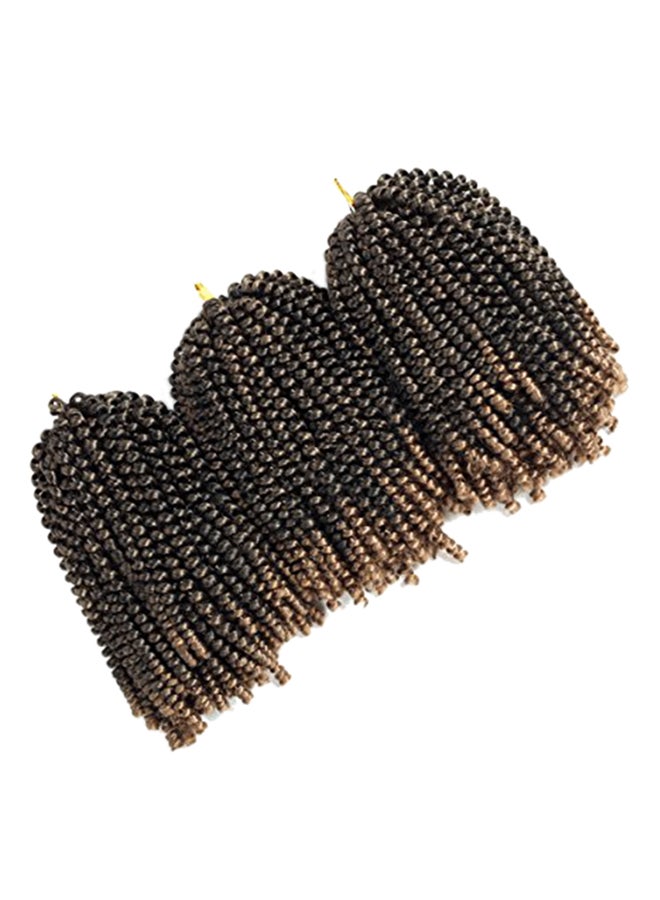 بيكولور مجموعة وصلات شعر مضفرة كبيرة من الكروشيه مكونة من 3 قطع أسود - Image 1