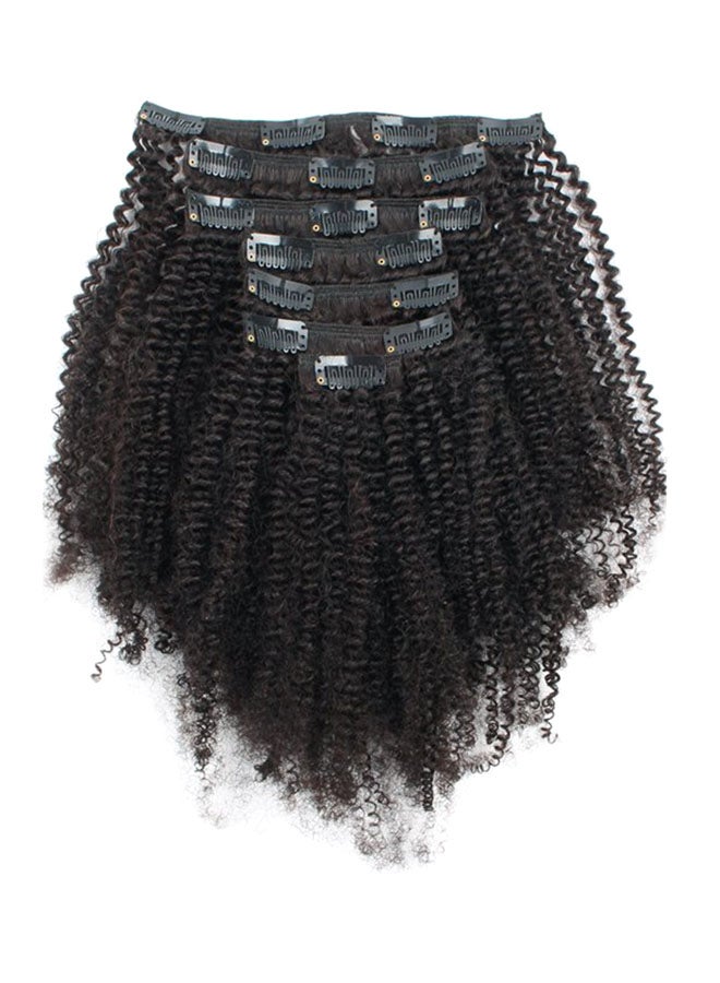 Sassina 7-Piece Afro Curly Hair With 17 Clips Black - Image 1