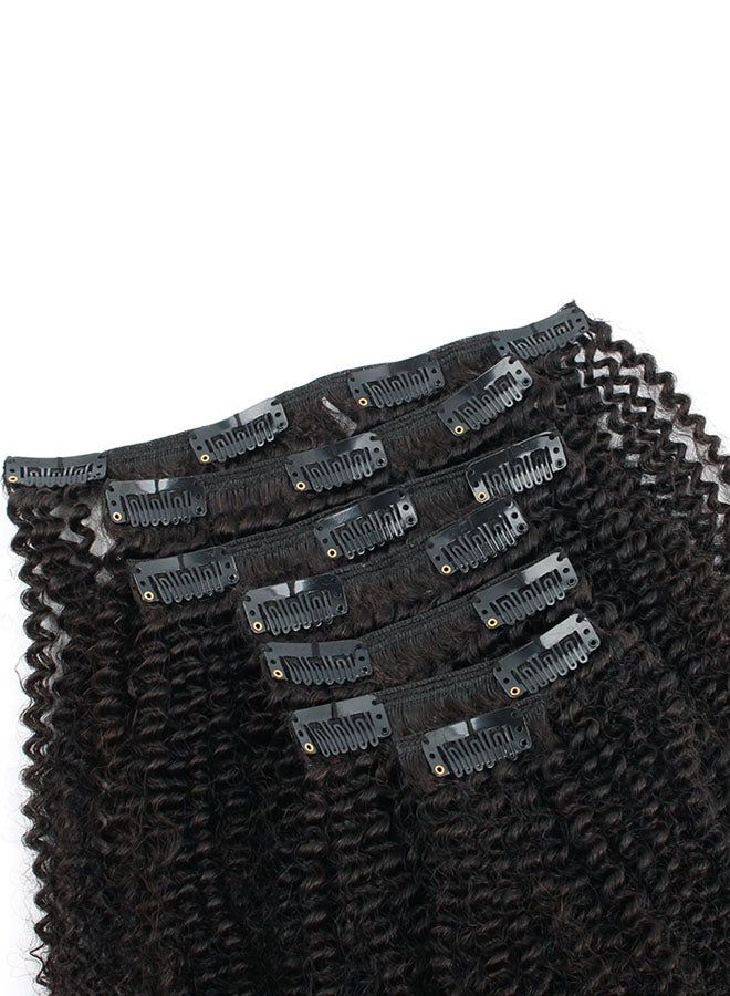 Sassina 7-Piece Afro Curly Hair With 17 Clips Black - Image 3