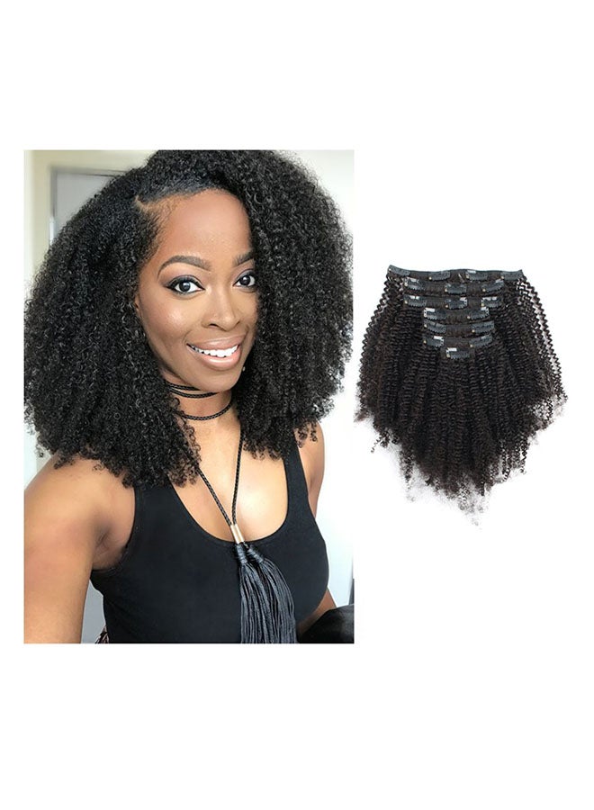 Sassina 7-Piece Afro Curly Hair With 17 Clips Black - Image 2