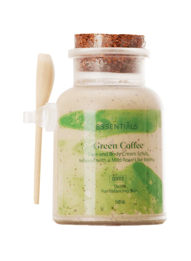 ESSENTIALS Green Coffee Face and Body Scrub 240ml 