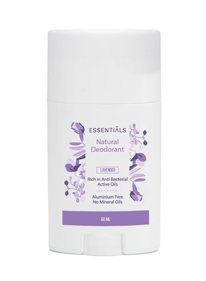 ESSENTIALS Lavender Oil Natural Deodorant 60ml 