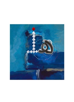 Abstract Calligraphy Mdf Wall Art Multicolour 30x30cm