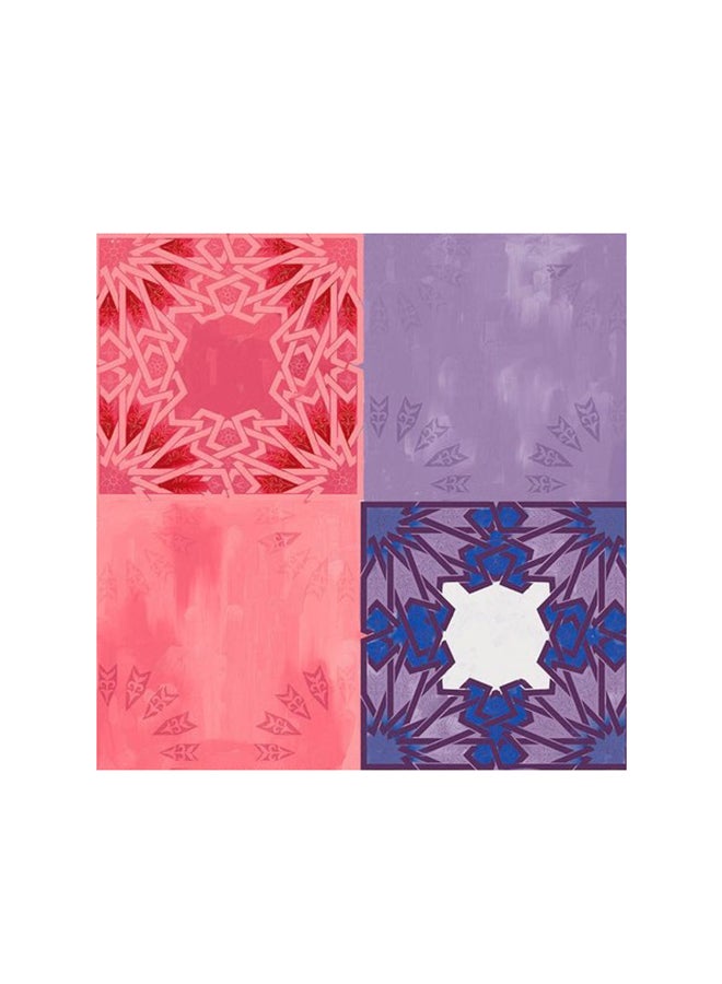 أتيك لوحة فنية من مادة MDF مزينة بزخارف إسلامية متعدد الألوان 30x30سم - Image 1