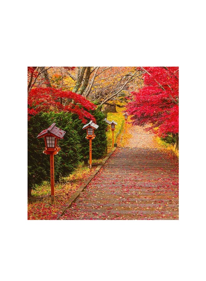 أتيك لوحة فنية للجدار بتصميم منظر طبيعي من خشب MDF متعدد الألوان 30x30سم - Image 1