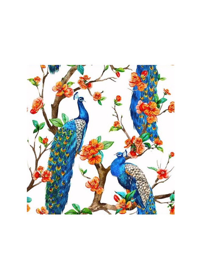 Peacock On A Tree Mdf Wall Art Multicolour 30x30cm - v1579675927/N33890372A_1