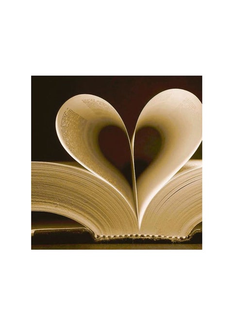 Pages Of A Book Curved Into A Heart Mdf Wall Art Multicolour 30x30cm
