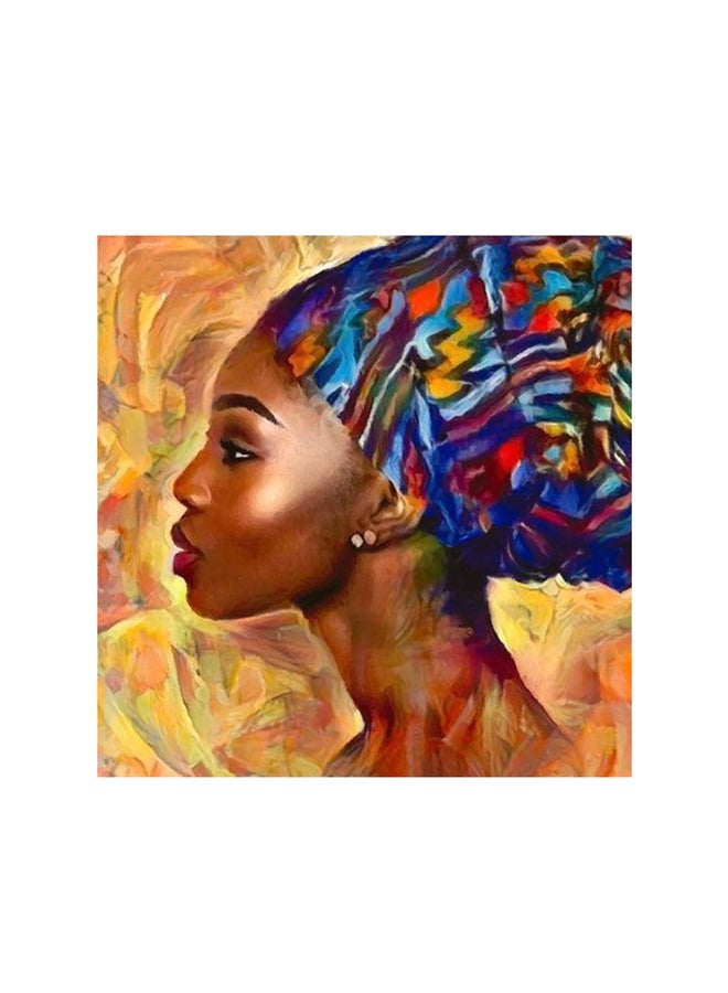 أتيك لوحة فنية تجريدية من خشب Mdf لفتاة إفريقية متعدد الألوان 30x30Ø³Ù†ØªÙŠÙ…ØªØ± - Image 1
