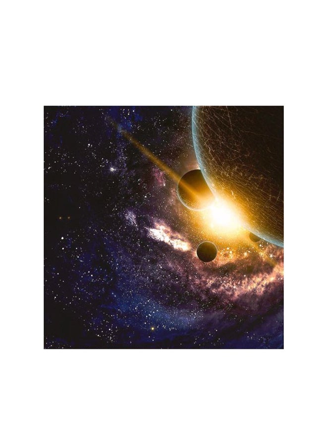 Atiq Planets Space Mdf Wall Art Multicolour 30x30cm - Image 1