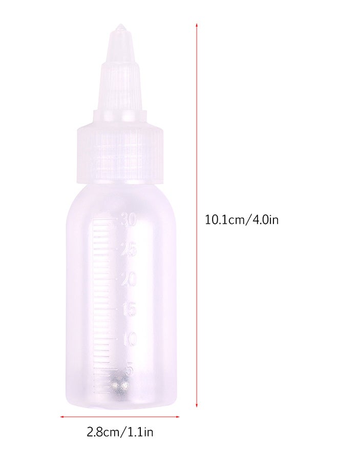 10-Piece Airbrush Bottles Paint Storage And Cover With Scale Line Set White