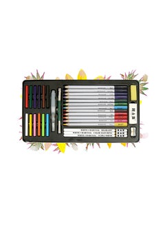 H&B 32-Piece Drawing Water-Soluble Colored Pencils Tools With Carrying Bag Set Multicolour  - Image 4