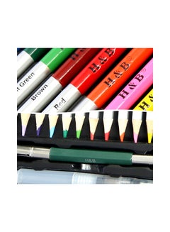 32-Piece Drawing Water-Soluble Colored Pencils Tools With Carrying Bag Set Multicolour - v1579680586/N33635726A_6