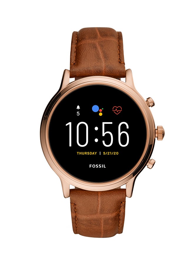 FOSSIL - Gen 5 Julianna Hr Croco Leather Smartwatch Brown - Image 1