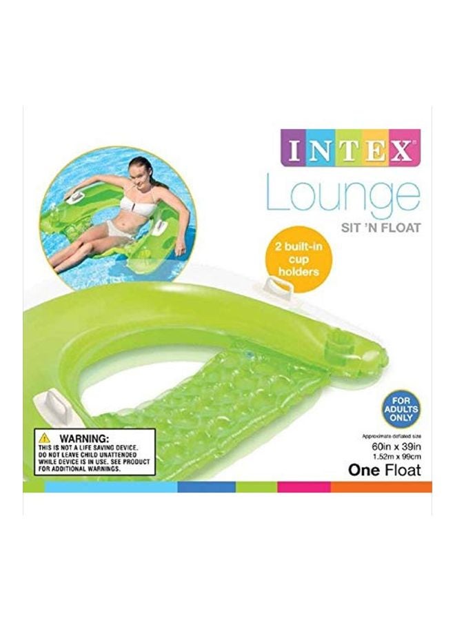 INTEX - Sit N Float Inflatable Lounge 60 x 39inch - Image 1