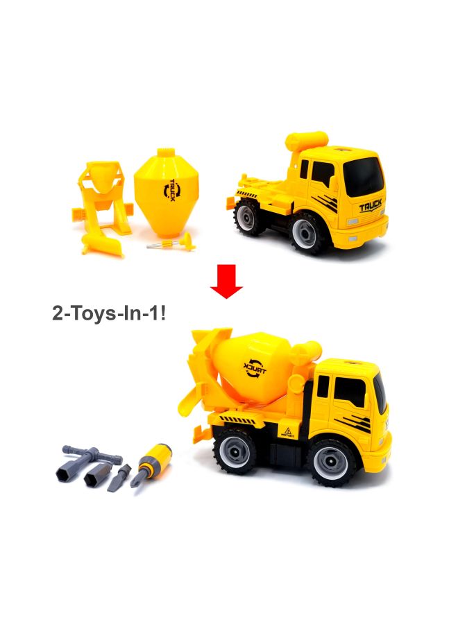 MukikiM Mixer Construction Truck YH559-9D Yellow - Image 3