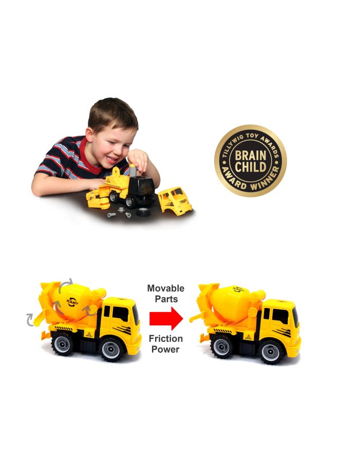 MukikiM Mixer Construction Truck YH559-9D Yellow - Image 4