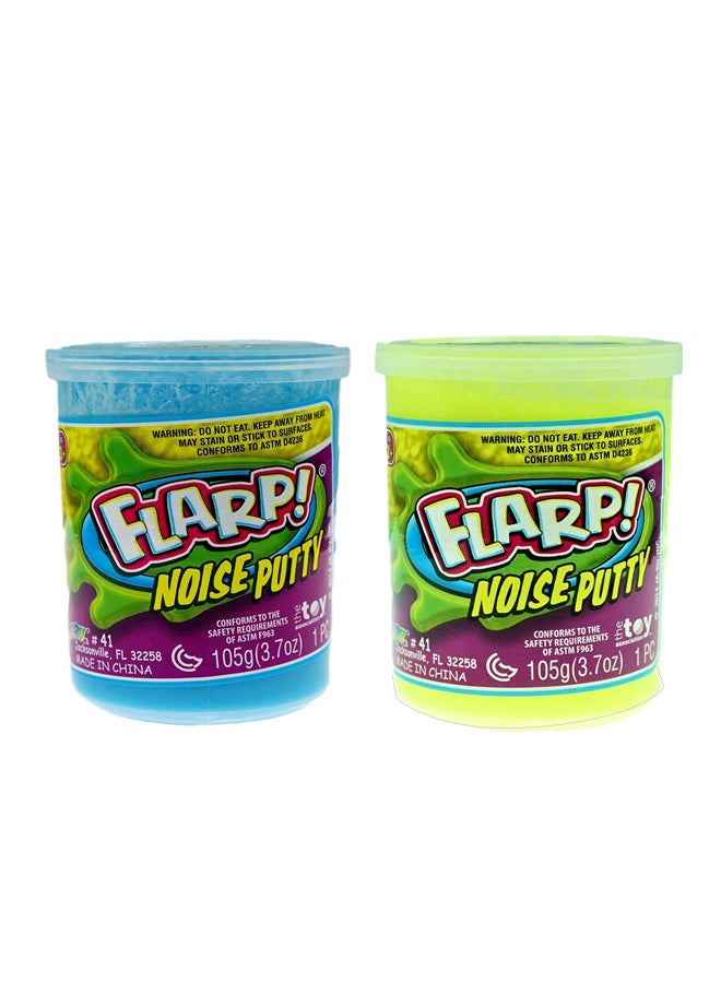 2-Piece Flarp Noise Fart Putty 10041-2A With Bouncy Ball Fart Noise Maker Slime