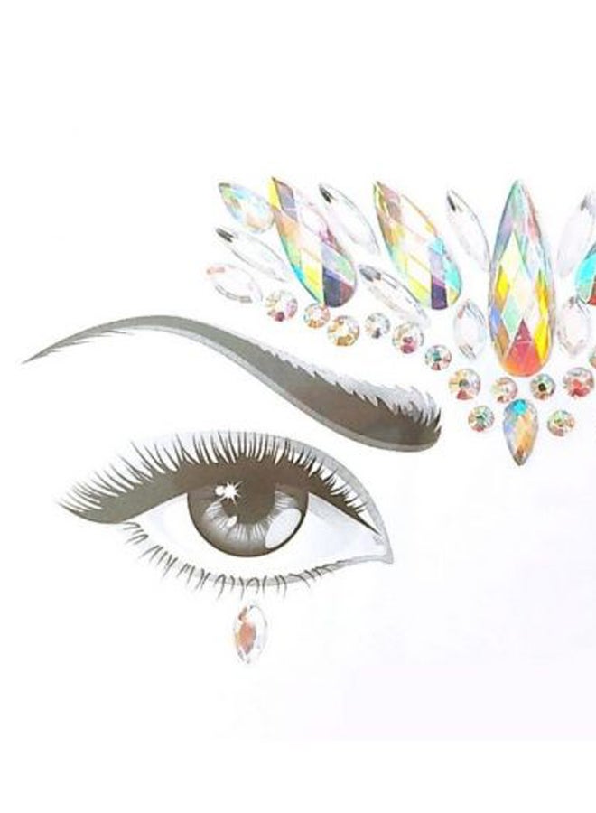 ملصق للوجه بتصميم رائع مرصع بالألماس الناصع متعدد الألوان - Image 2