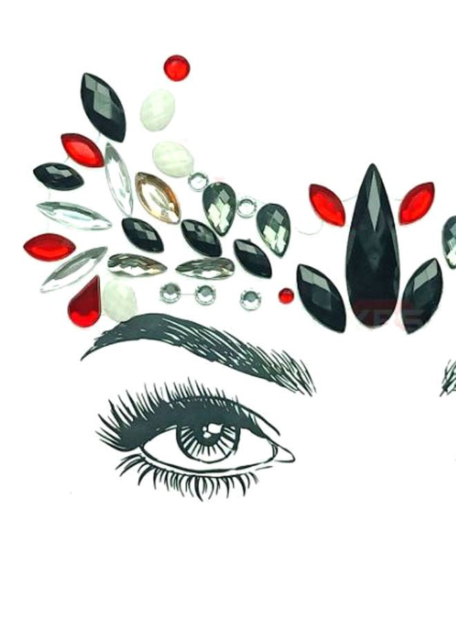 Waterproof Diamond Pattern Face Sticker Multicolour - Image 2