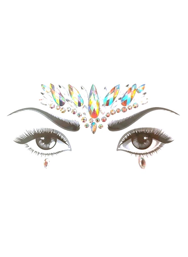 ملصق للوجه بتصميم رائع مرصع بالألماس الناصع متعدد الألوان - Image 1