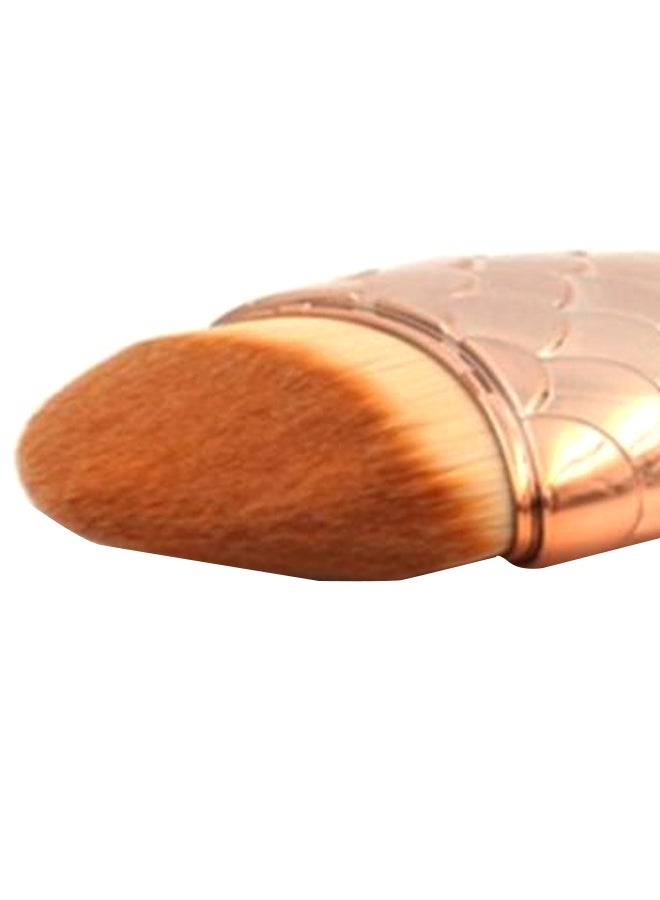 Fish Shaped Professional Makeup Face Brush Rose Gold/Brown/Beige - Image 2