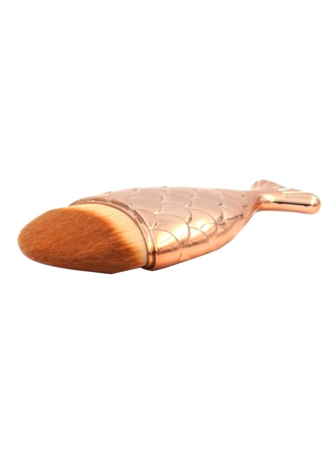 Fish Shaped Professional Makeup Face Brush Rose Gold/Brown/Beige - Image 1
