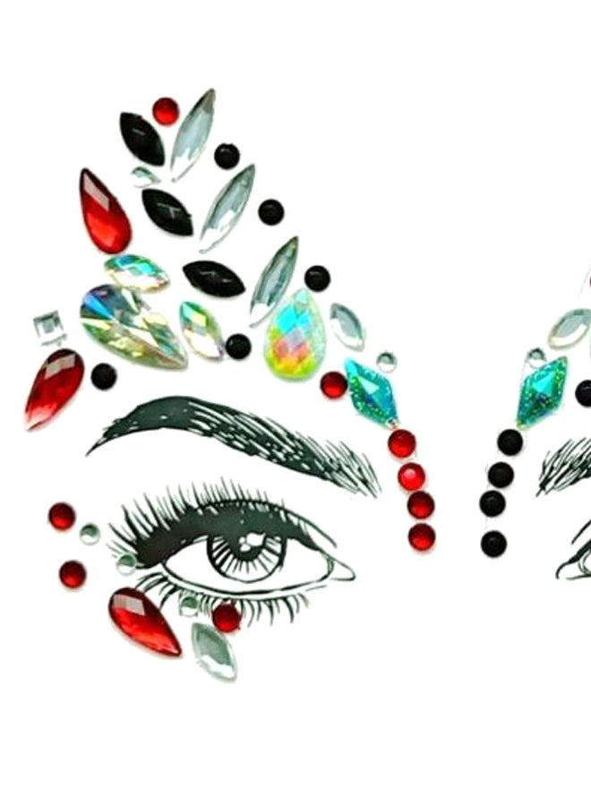 European And American Trend Face Diamond Sticker Multicolour - Image 2